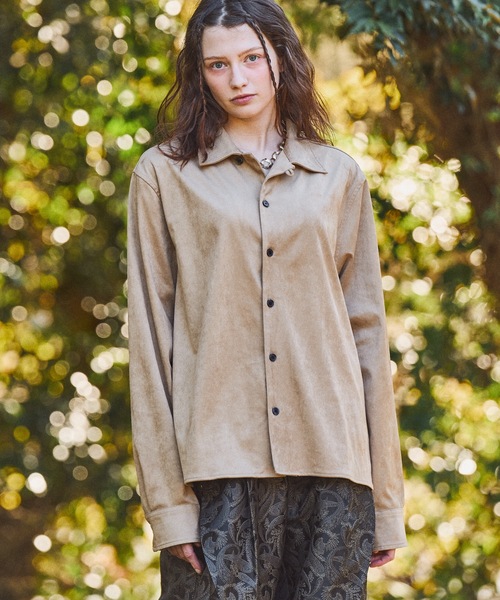 Casper John（キャスパージョン） シャツ Fake suede shirts/フェイク 
