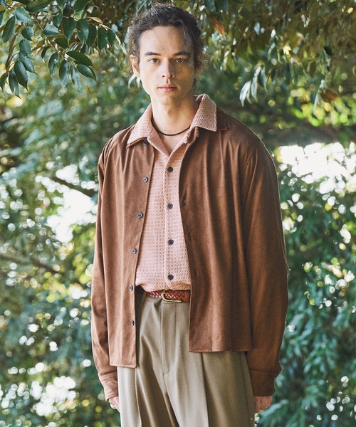 Casper John（キャスパージョン） シャツ Fake suede shirts/フェイク