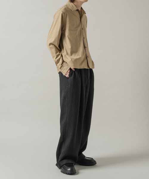 Casper John（キャスパージョン） シャツ Fake suede shirts/フェイク