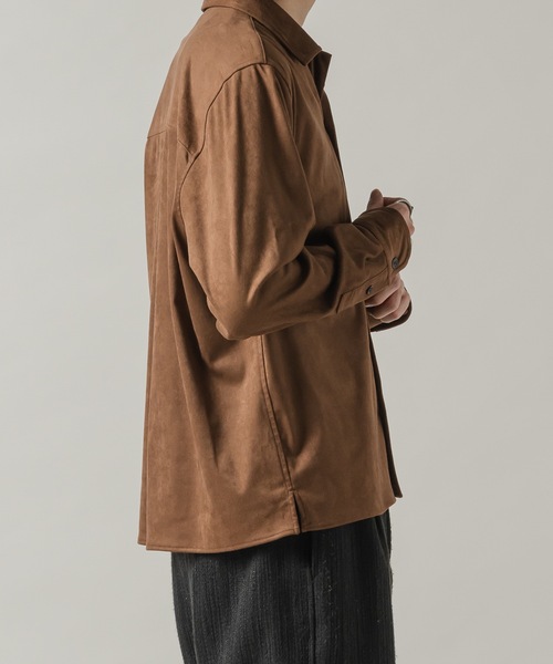 Casper John（キャスパージョン） シャツ Fake suede shirts/フェイク