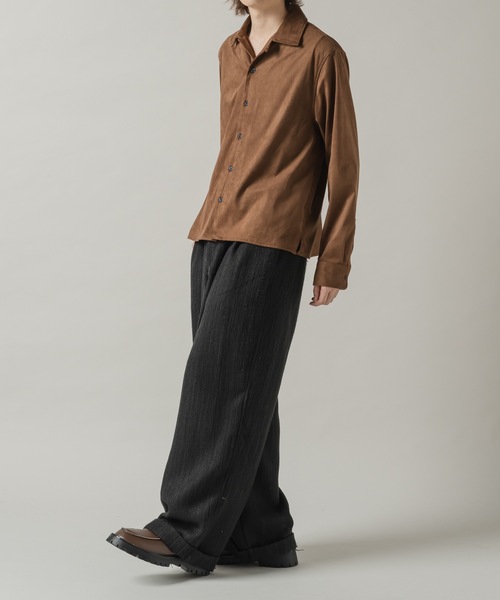Casper John（キャスパージョン） シャツ Fake suede shirts/フェイク