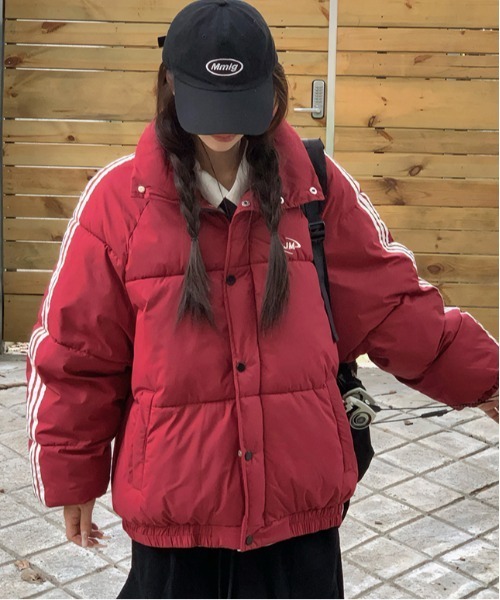 picone club 赤色 レディース ダウンジャケット ＆soiree（アンドソワレ） ダウンコート ダウンジャケット ビック