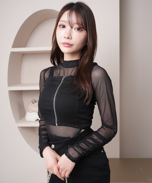 「LIPSERVICE」 ベスト FREE ブラック レディース_画像7