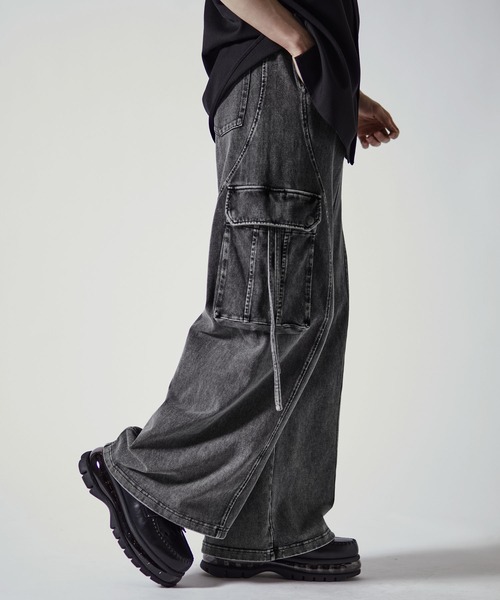 「CLEL」 カーゴパンツ X-SMALL ブラック メンズ_画像6