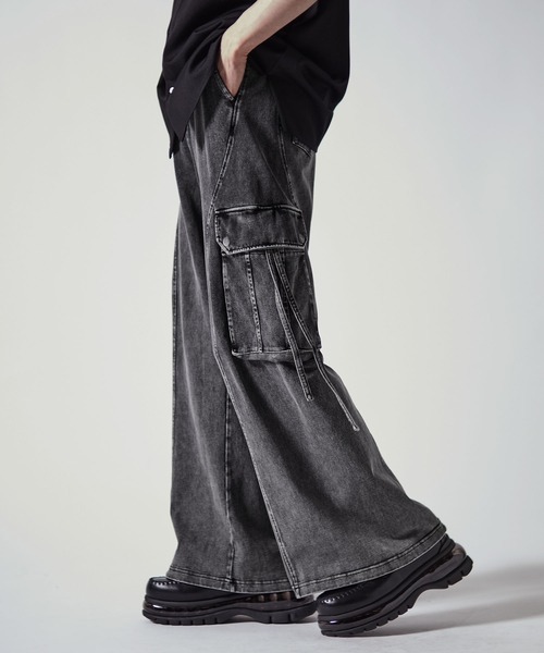 「CLEL」 カーゴパンツ X-SMALL ブラック メンズ_画像7