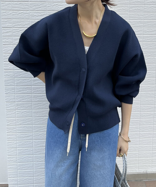 DouDou（ドゥドゥ） ニットカーディガン FREE ネイビー レディース