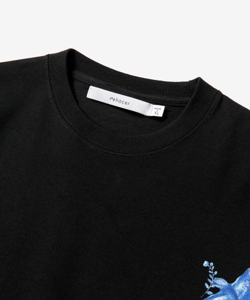 「rehacer」 半袖Tシャツ X-LARGE ブラック メンズ_画像8