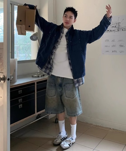 「MGV」 デニムハーフパンツ MEDIUM ブルー メンズ_画像2