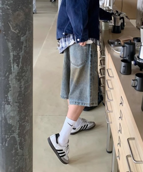 「MGV」 デニムハーフパンツ MEDIUM ブルー メンズ_画像3