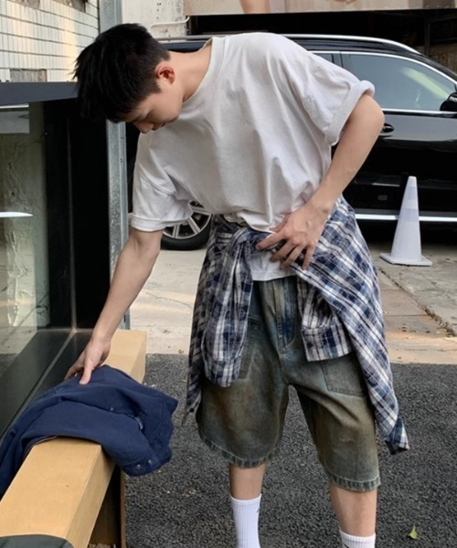 「MGV」 デニムハーフパンツ MEDIUM ブルー メンズ_画像7