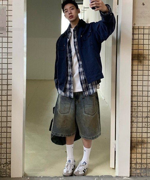 「MGV」 デニムハーフパンツ MEDIUM ブルー メンズ_画像9