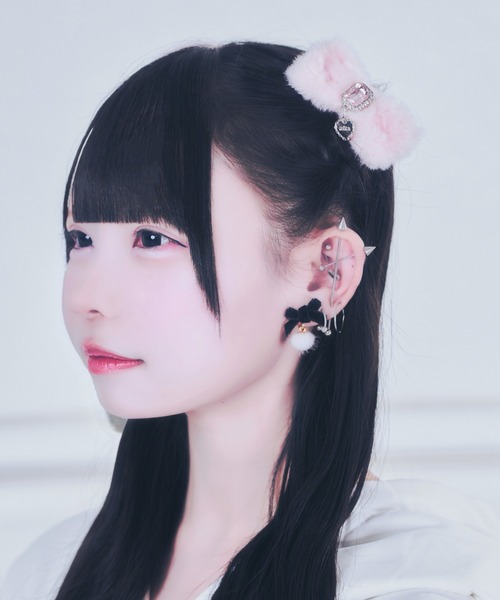mine by LAFARY ヘアクリップ ファーリボン : ZOZOTOWN Yahoo!店