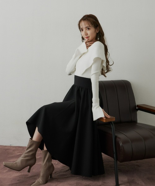 「VIOLETTA」 長袖ニット FREE ブラック レディース_画像2