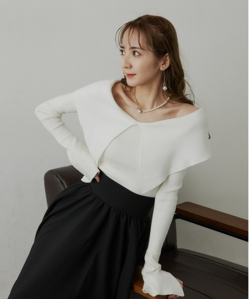 「VIOLETTA」 長袖ニット FREE ブラック レディース_画像4