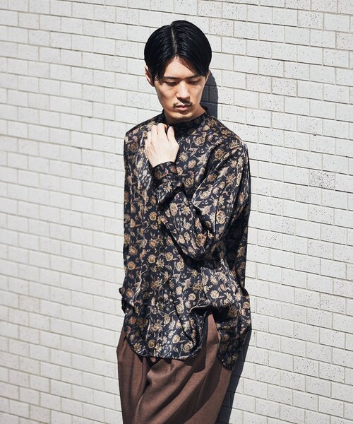 「EDIFICE LA BOUCLE」 長袖シャツ 1 ブラックミックス メンズ_画像3
