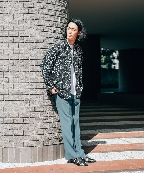 「EDIFICE LA BOUCLE」 長袖シャツ 1 ブラックミックス メンズ_画像4