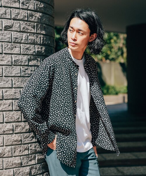 「EDIFICE LA BOUCLE」 長袖シャツ 1 ブラックミックス メンズ_画像5