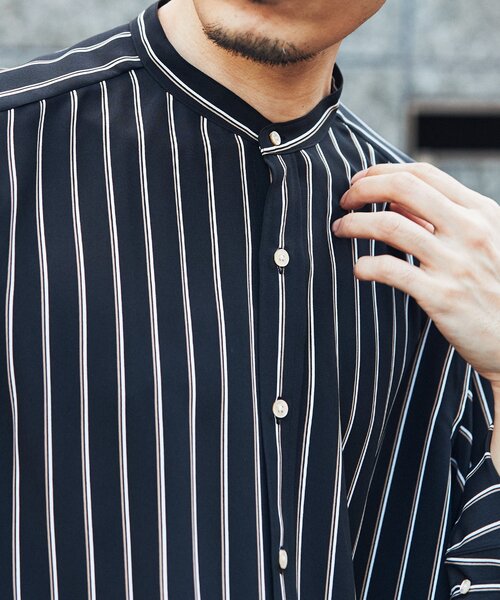 「EDIFICE LA BOUCLE」 長袖シャツ 1 ブラックミックス メンズ_画像8