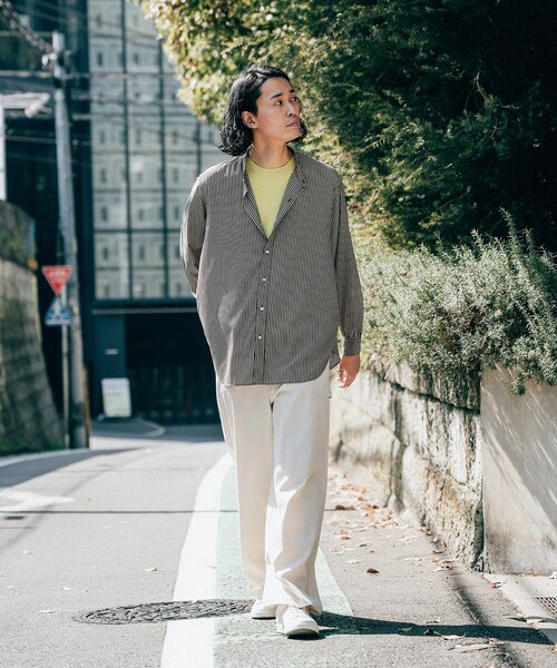 「EDIFICE LA BOUCLE」 長袖シャツ 1 ブラックミックス メンズ_画像9