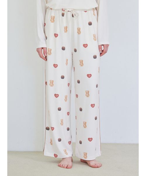 新品　gelato pique LADIES 総柄ロングパンツ ドラえもん】【レディース】総柄ロングパンツ | ジェラート ピケ