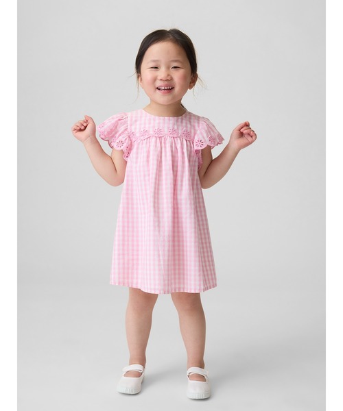 GAP（ギャップ） ワンピース アイレット ギンガムチェック ワンピース
