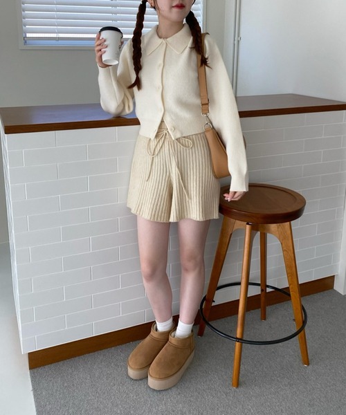 「one after another NICE CLAUP」 長袖ニット FREE アイボリー レディース_画像3