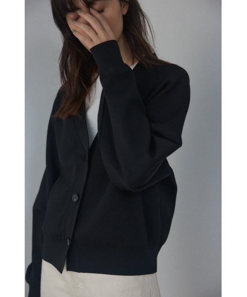「BLACK BY MOUSSY」 ニットカーディガン FREE ライトパープル レディース_画像2