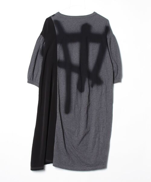 「gomme」 7分袖ワンピース MEDIUM グレー レディース_画像2