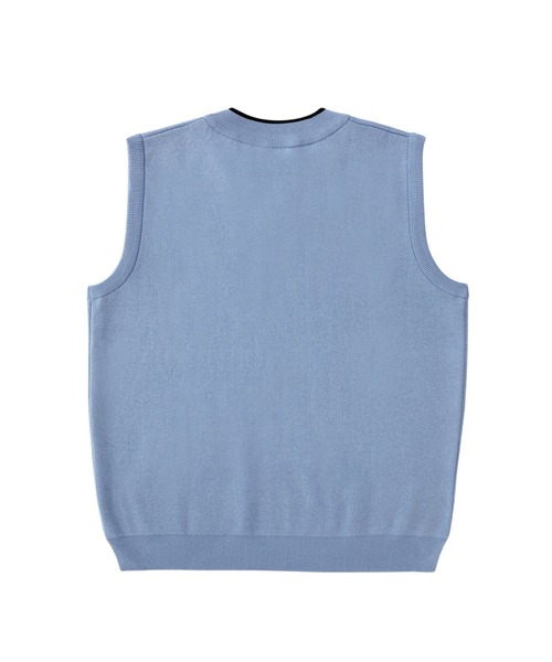 「OY」 ノースリーブニット FREE ブルー メンズ_画像6