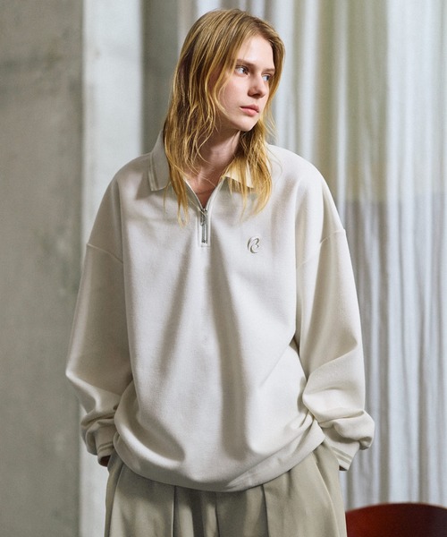 ROCHEM（ローシェン） ポロシャツ ワンポイントロゴ刺繍ドローコード付