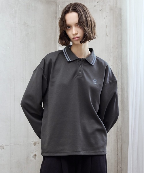 ROCHEM（ローシェン） ポロシャツ ワンポイントロゴ刺繍鹿の子ポンチ