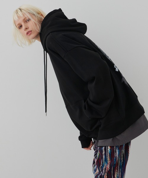 「AIVER」 プルオーバーパーカー MEDIUM ブラック メンズ_画像6