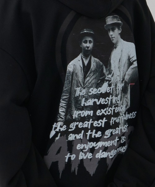 「AIVER」 プルオーバーパーカー MEDIUM ブラック メンズ_画像8