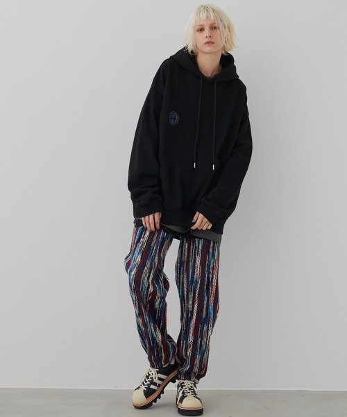 「AIVER」 プルオーバーパーカー MEDIUM ブラック メンズ_画像9