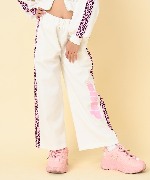 ANAP kids（アナップキッズ） パンツ ヒョウ柄 ライン ジャージ パンツ