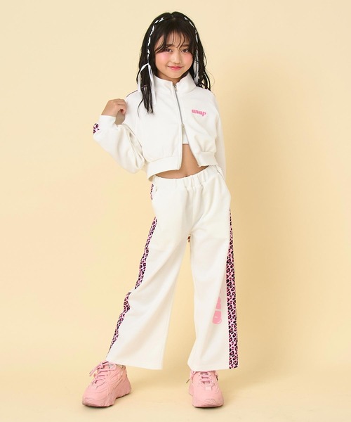 ANAP kids（アナップキッズ） パンツ ヒョウ柄 ライン ジャージ パンツ