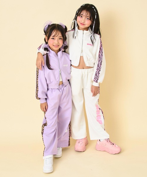 ANAP kids（アナップキッズ） パンツ ヒョウ柄 ライン ジャージ パンツ