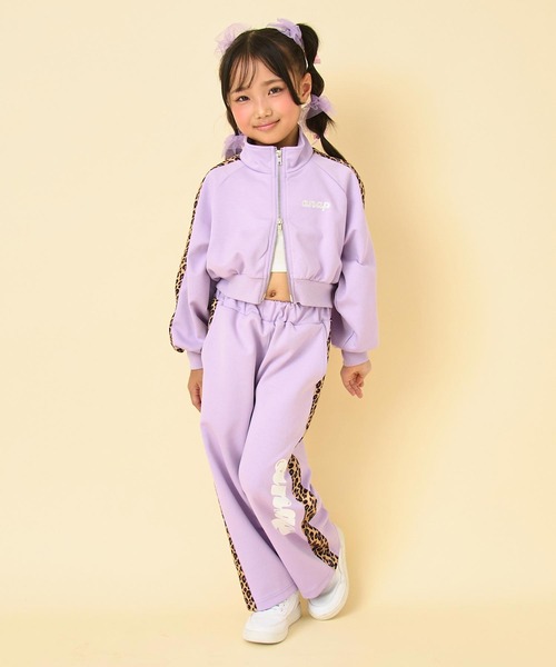 ANAP kids（アナップキッズ） パンツ ヒョウ柄 ライン ジャージ パンツ