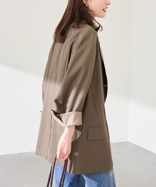 コート アウター COUTURE D`ADAM/クチュールドアダム BIGJK Single Blazer Desert レディースの画像