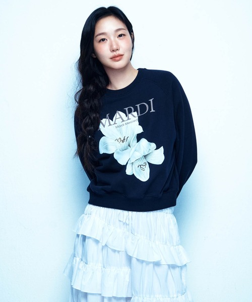トレーナー スウェット SWEATSHIRT RAGLAN LILIES / スウェット シャツ ラグラン リリー レディース_4