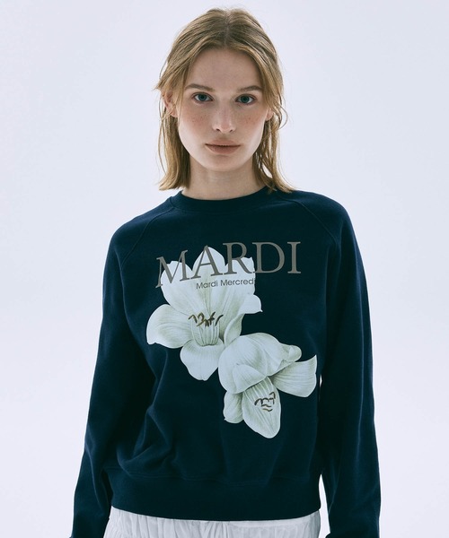 トレーナー スウェット SWEATSHIRT RAGLAN LILIES / スウェット シャツ ラグラン リリー レディース_6