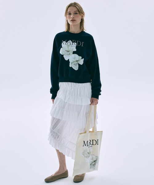 トレーナー スウェット SWEATSHIRT RAGLAN LILIES / スウェット シャツ ラグラン リリー レディース_8