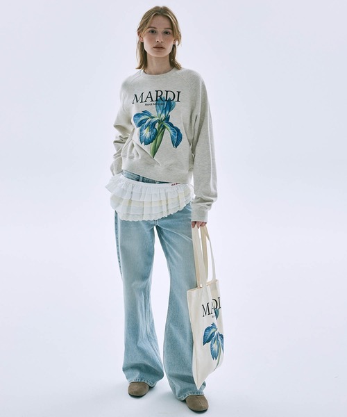 トレーナー スウェット SWEATSHIRT RAGLAN LILIES / スウェット シャツ ラグラン リリー レディース_13