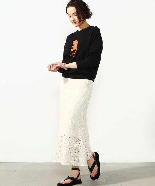 「Rie Miller」 ノースリーブワンピース 38 ベージュ レディース_画像7