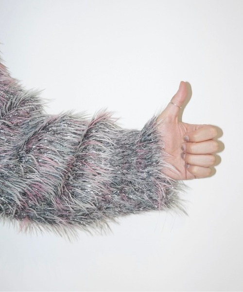 「musubore」 ニットカーディガン FREE ブルー レディース_画像6