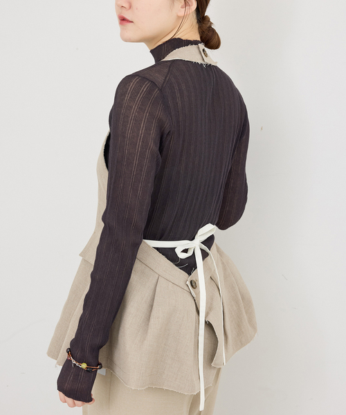 イエナ  リブニット IENA LA BOUCLE シアーRIB プルオーバー（ニット／セーター）｜IENA