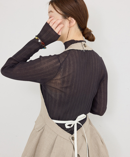 イエナ  リブニット IENA LA BOUCLE シアーRIB プルオーバー（ニット／セーター）｜IENA