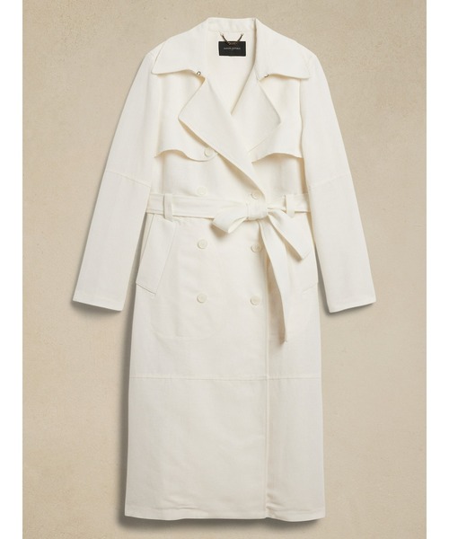 「BANANA REPUBLIC FACTORY STORE」 トレンチコート S ホワイト系その他 レディースの画像