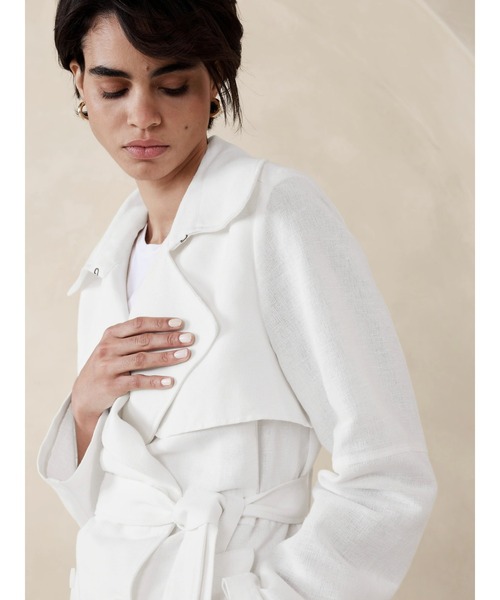 「BANANA REPUBLIC FACTORY STORE」 トレンチコート S ホワイト系その他 レディースの画像