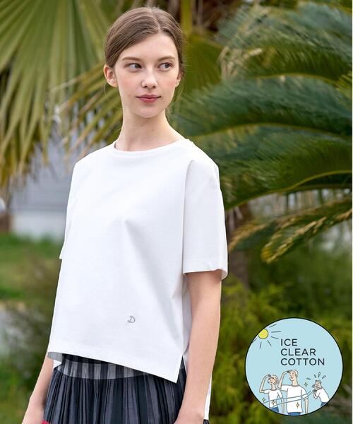 新品未使用　ドレステリア　コットン100% カットソー DRESSTERIOR（ドレステリア） tシャツ 半袖 「接触冷感／抗菌防臭／消